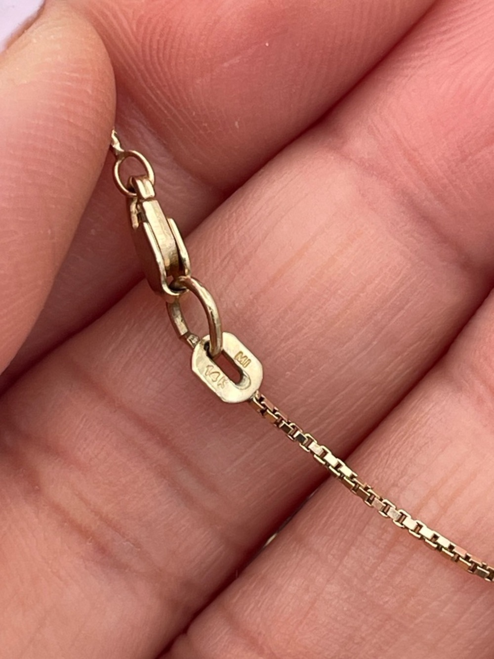 14K Gold Ruby Diamond Key Pendant Necklace 30” Box Chain Authenticated Estate - Picture 5 of 10